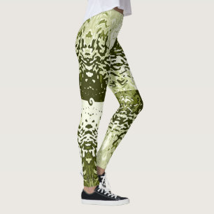 Collants verts à feuilles attirés par les opposés