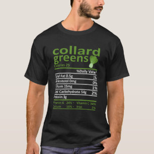 Collard Grüntöne Nutrition Food Erntedank Kostüm T-Shirt