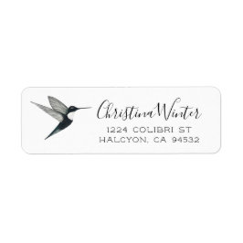 Collared Inca Hummingbird Label