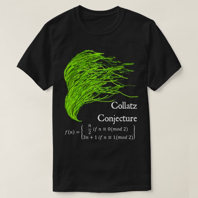 Collatz Conjecture 3n1 Green SeaMath Teacher T-Shirt (Design vorne)