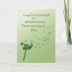Colleague Admin Pro Day Dandelion Karte