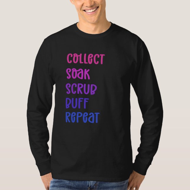 Collect Soak Scrub Buff Repeat Beachcombing T-Shirt (Vorderseite)