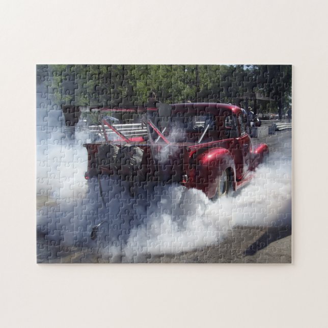 Collecte rouge de tabagisme au puzzle de courses (Horizontal)