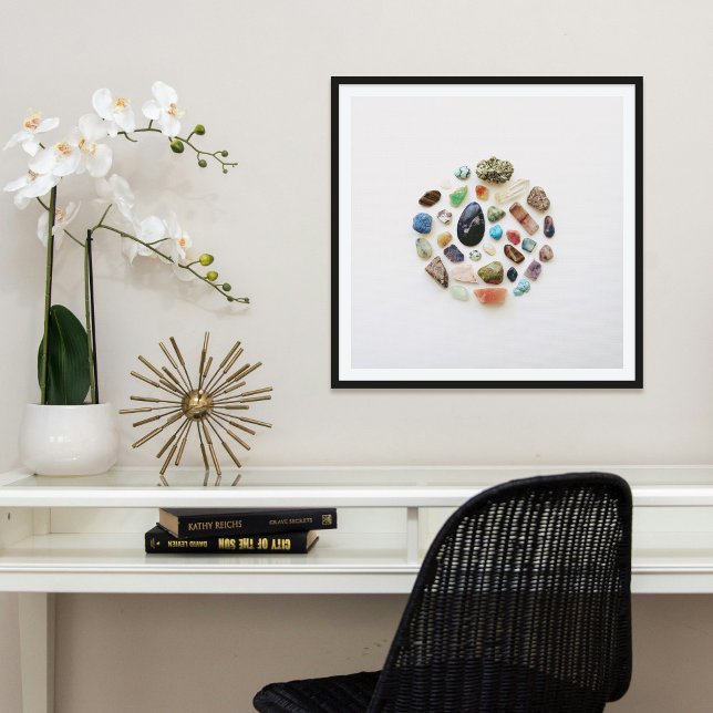 Collected Gemstones Rocks Crystals Glam Art Print Poster (Von Creator hochgeladen)