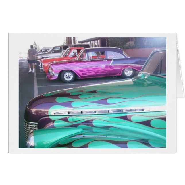 Collecteur classique voiture violet rose flamme ve (Devant horizontal)