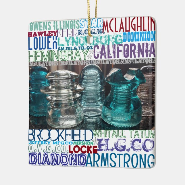 COLLECTEURS D'Isolateurs De Verre Cadeau Ornement (Gauche)