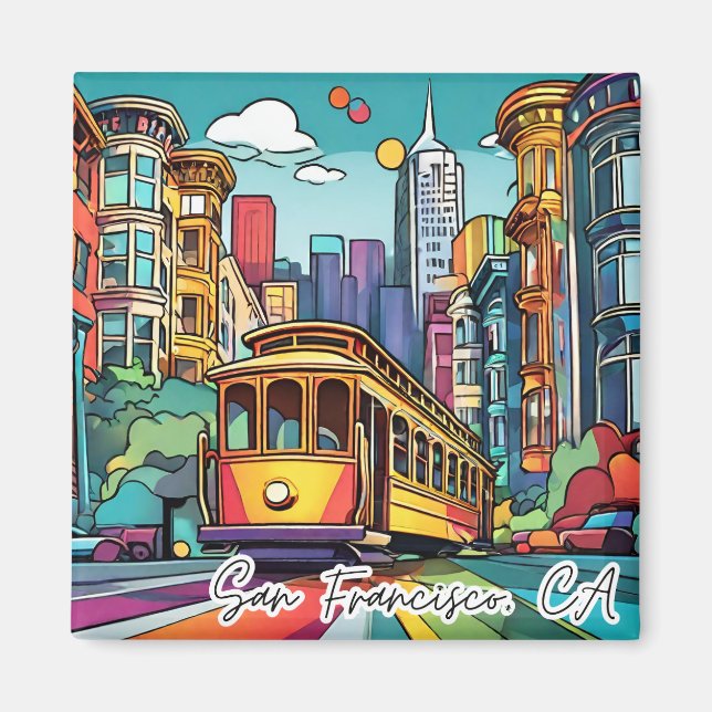 Collectiable Funky City Magnet - San Francisco (Vorne)