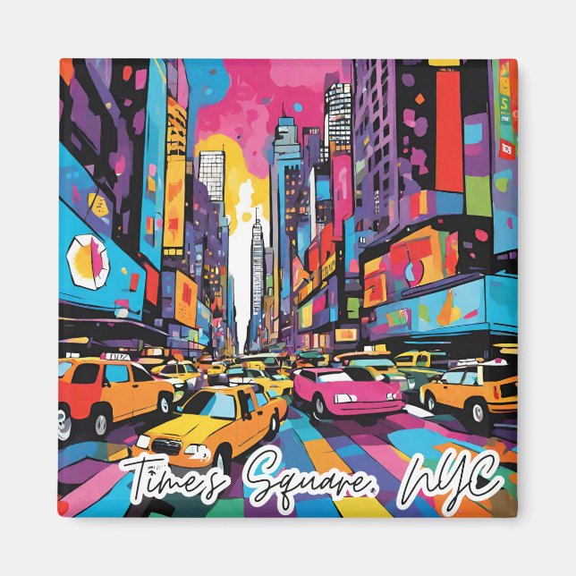 Collectible Funky City Magnet - Time's Square NYC (Vorne)