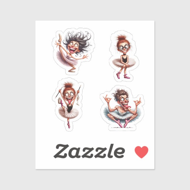Collection Ballerinas Crazy Aufkleber (Blatt)