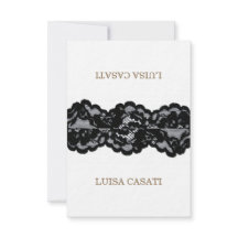 Collection de Cartes de Mariage à Dentelle Noire A