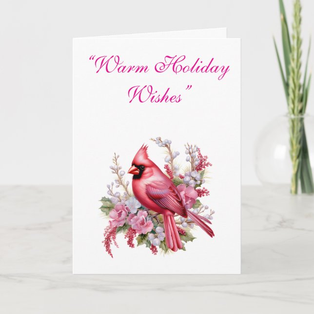 Collection de cartes de Noël rose élégant (Devant)