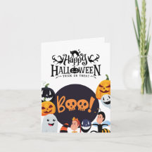 Collection de cartes de voeux Halloween - Boo mign