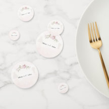 Collection de confettis de table pour mariage aux