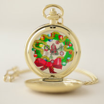 Collection de couronne de Noël Montre de poche arr