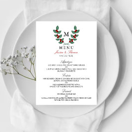 Collection de Mariages Monogram Berry Bush - Menu