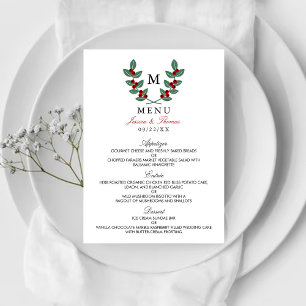 Collection de Mariages Monogram Berry Bush - Menu