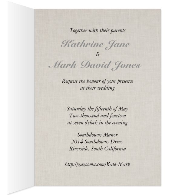 Collection de Mariages SmartElegance Grey (Intérieur (Droit))