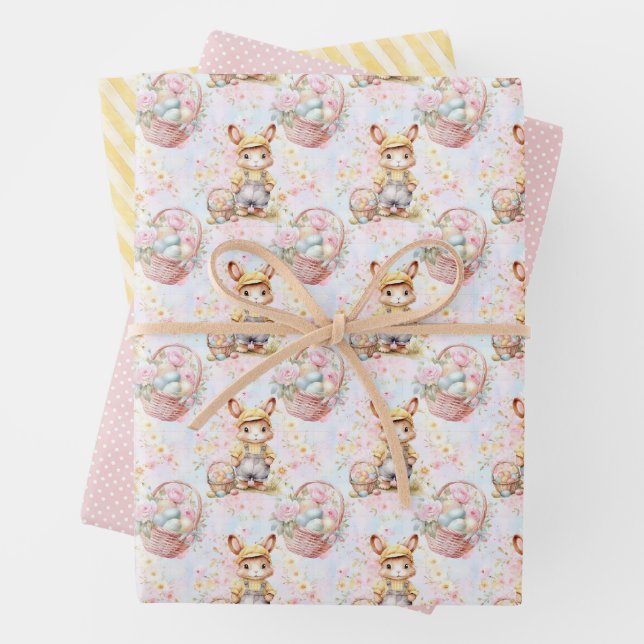Collection de papier d'emballage Easter Bunny (En situation)