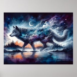 Collection de posters Loup Esprit Cosmique