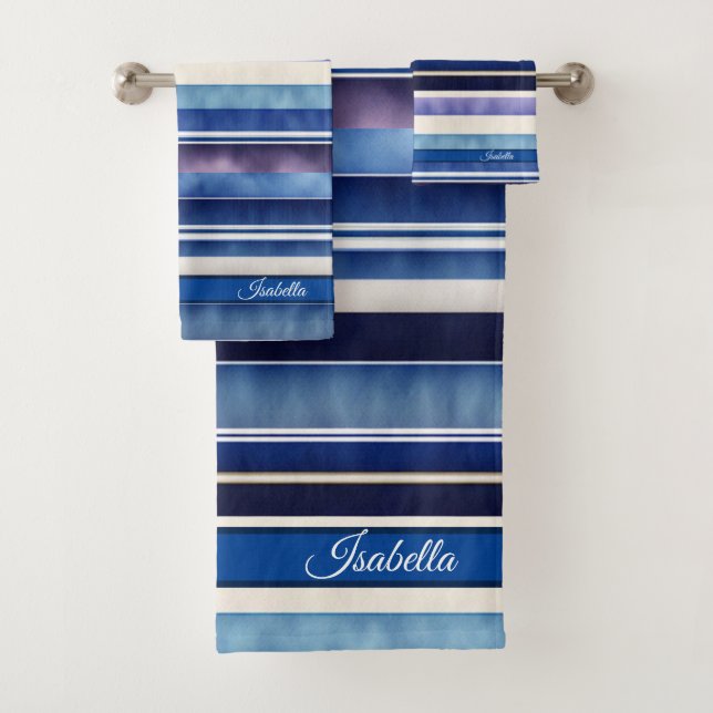 Collection de rayures de bateaux bleus de la Marin (En situation)