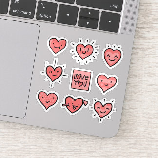 Collection De Stickers Coeur D'Amour