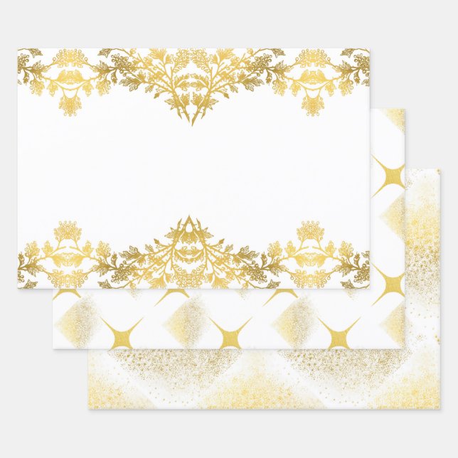 Collection d'or blanc rustique - Papier d'envelopp (Lot)