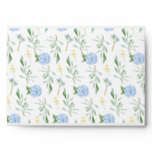 Collection Enveloppe Bleue Florale