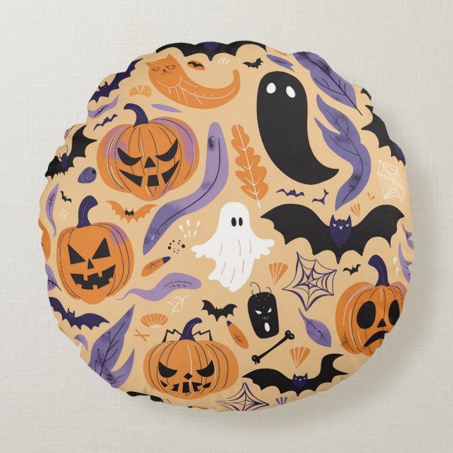 Collection Halloween - Spoup - Coussin rond (Devant)