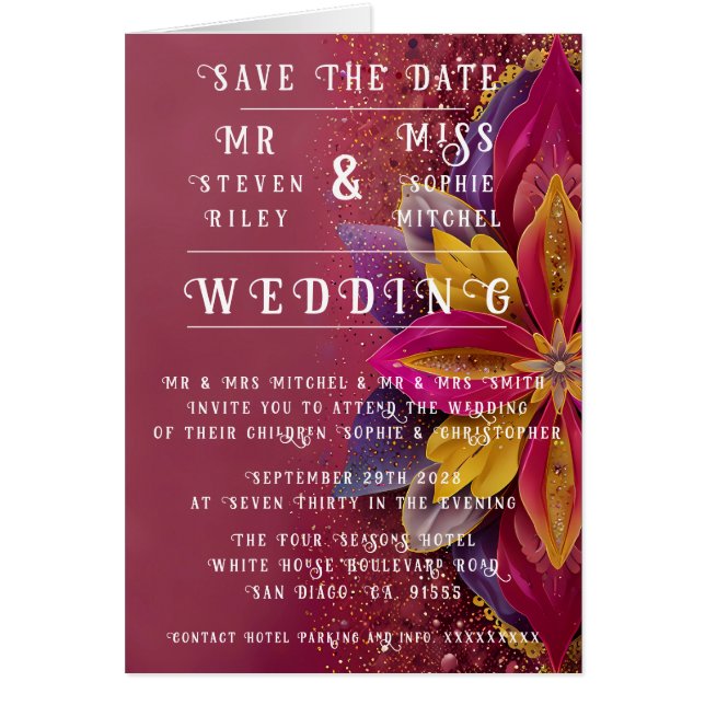 Collection Mariage d'élégance florale rose (Devant)