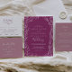 Mindestleaf | Mauve All in one Wedding Einladung (Minimal Leaf Berry Mix and Match Set by Fresh & Yummy Paperie.)