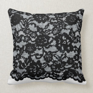 Collection noire antique de dentelle : Coussin