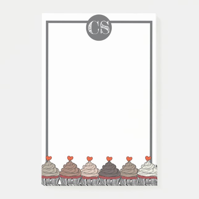 Collection of cupcakes post-it klebezettel (Vorderseite)