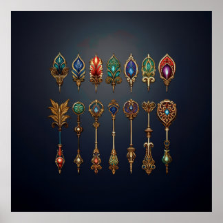 Collection Of Victorian Darts Poster