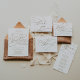 Romantische Probe mit Goldkalligraphie Einladung (Romantic Gold Calligraphy Wedding Collection by Fresh & Yummy Paperie.)