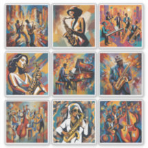 Collection Sticker Art Musique Jazz