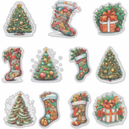 Collection Stickers en Vinyle de Noël