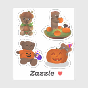 Collection Teddy Halloween - Pack de stickers