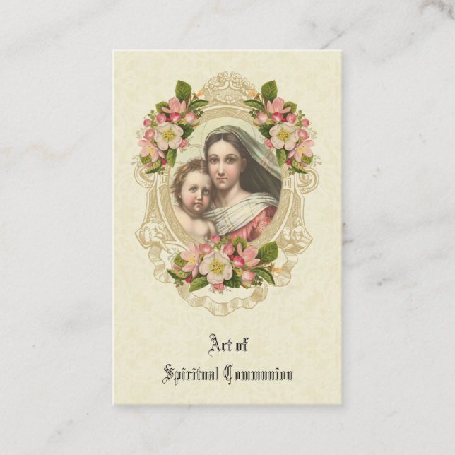 COLLECTIVITÉ SPIRITUELLE CARTE SAINTE PRIÈRE CATHO (Devant)