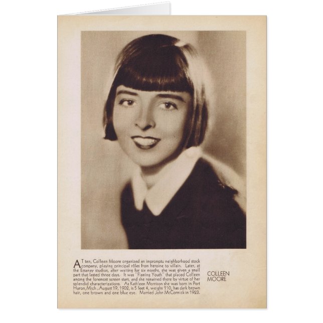 Colleen Moore Stummfilmportrait (Vorne)