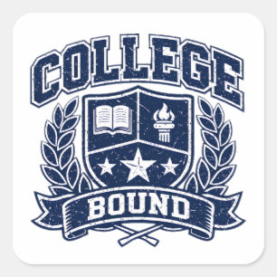 College Bound – Neue Reise Studentenstolz Quadratischer Aufkleber