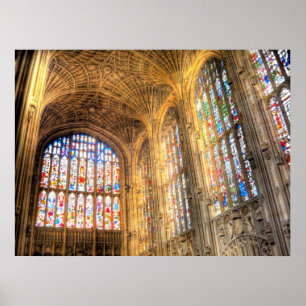 College Chapel Königs ~ Cambridge, England Poster