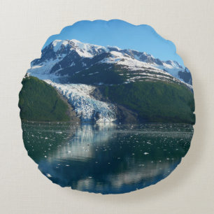 College Fjord II Schöne Alaska-Fotografie Rundes Kissen