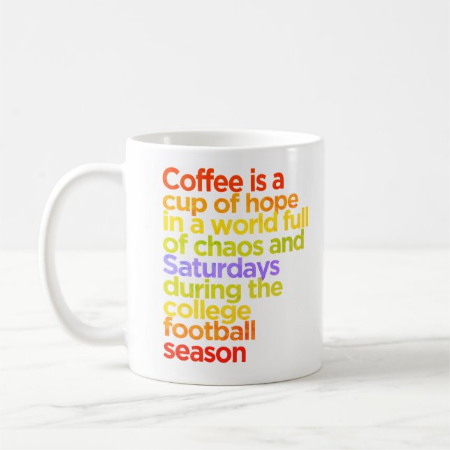 College Football Samedi café Mug (Gauche)