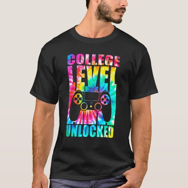 College Level Unlocked Tie Dye Back To School Kids T-Shirt (Vorderseite)