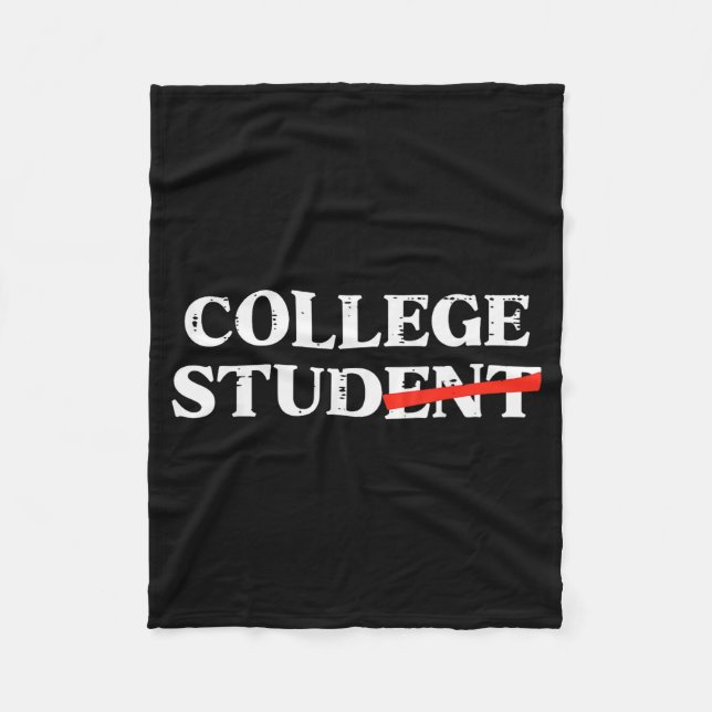 College Stud Student Funny Humor University Party  Fleecedecke (Vorderseite)