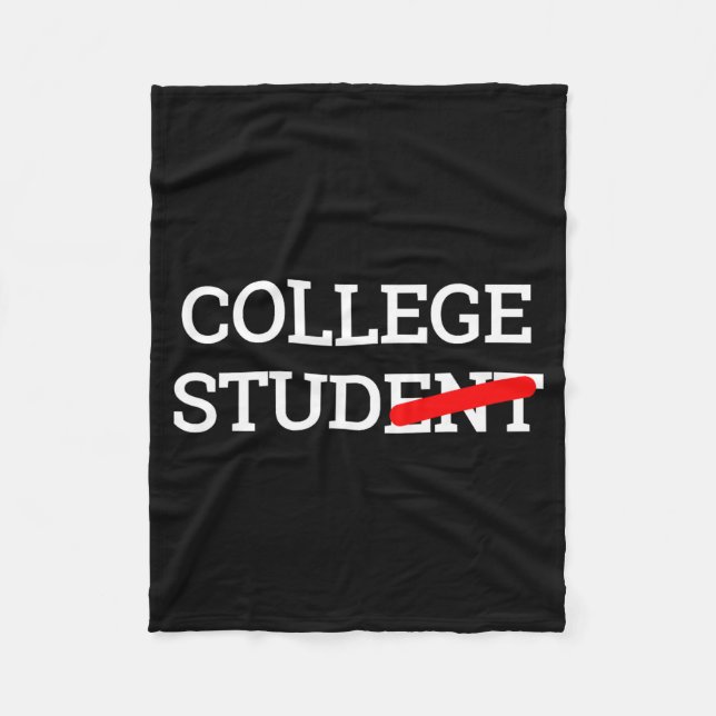 College Stud Student Funny Novelty Gift  Fleecedecke (Vorderseite)