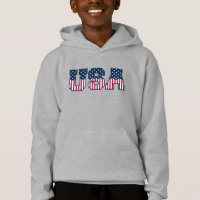 College USA Schrift Rot Weiß Blau Sterne und Strei