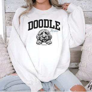 College Varsity Style Script Doodle Mama Sweatshirt