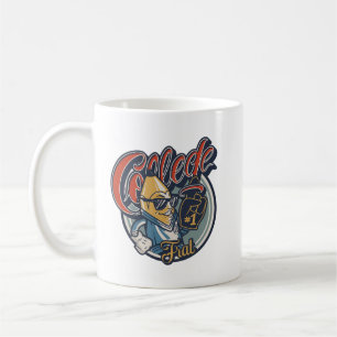 College-Verbindung-Banane Lustiges Retro-Grafik-T- Kaffeetasse
