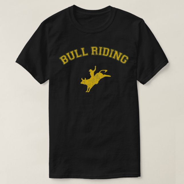 Collegestyle Bull Riding T-Shirt (Design vorne)